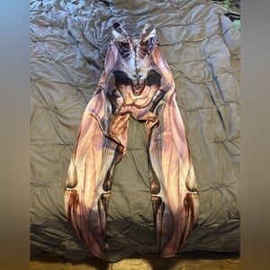 Blackmilk bodysuit sleeveless muscle/bones print